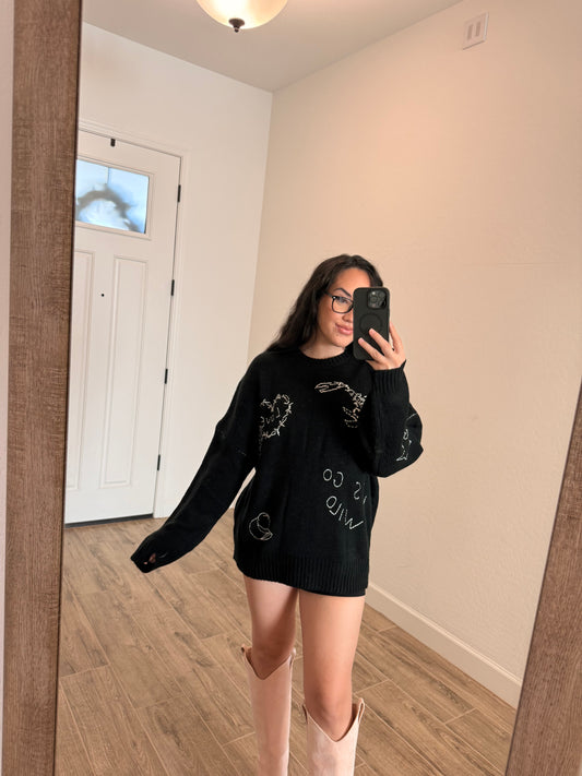 WILD AT HEART KNIT SWEATER
