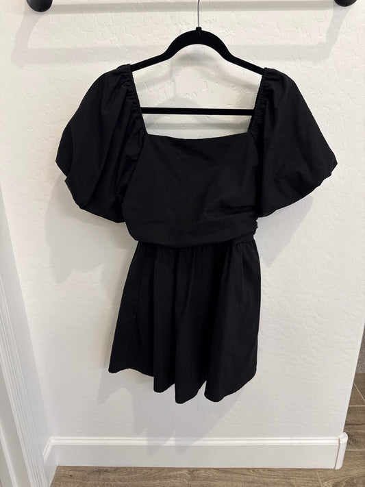 BLACK BABYDOLL DRESS