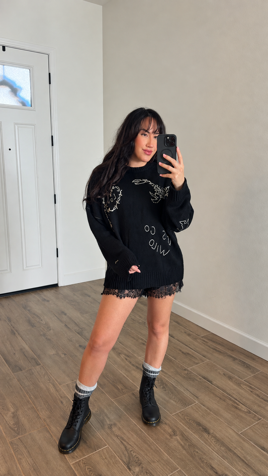 WILD AT HEART KNIT SWEATER