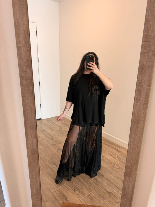 STARDUST LACE MAXI SKIRT