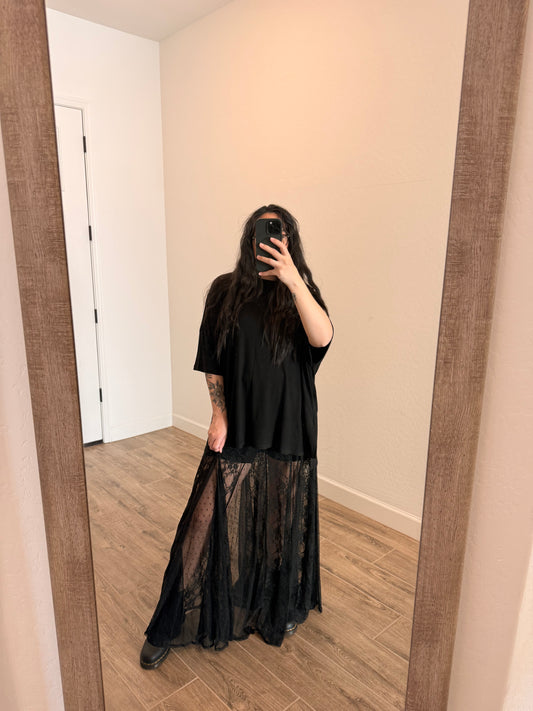STARDUST LACE MAXI SKIRT